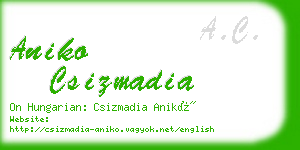 aniko csizmadia business card